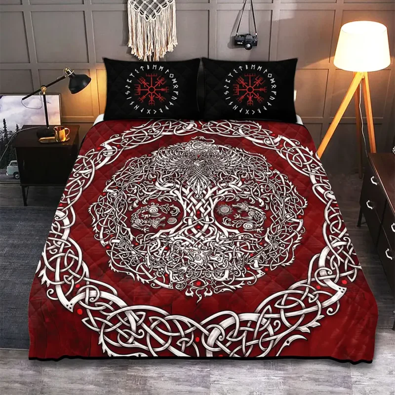 Viking Symbol for Family: Unveiling 8 Mythical Marks of Norse Kinship and Legacy Viking Quilt Bedding Set Celtic Knot Tree of Life - vikingzon