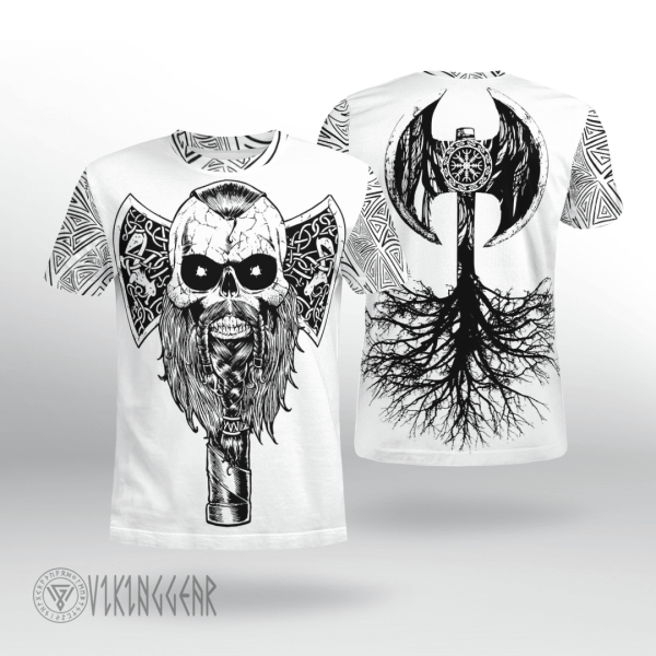 Axe Warrior Yggdrasil Viking T-shirt