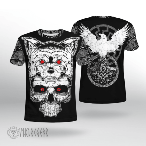 Berserker Skull Viking T-shirt Design For Fearsome Warriors