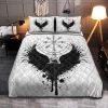 Black Raven Vegvisir Viking Quilt Set 1