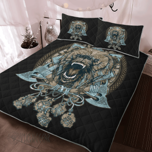 Dreamcatcher Wolf Axe Viking Quilt Set