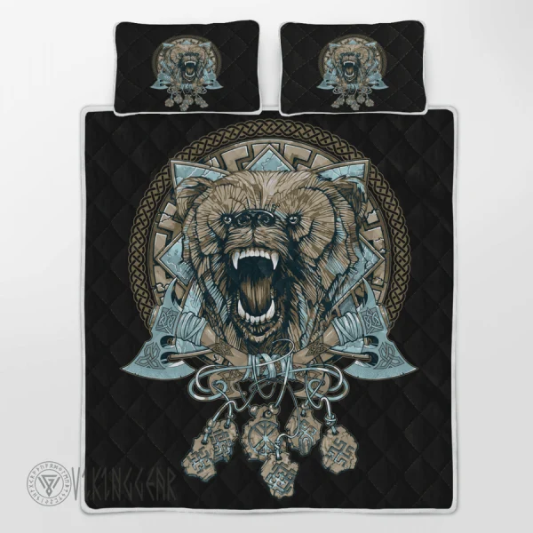 Dreamcatcher Wolf Axe Viking Quilt Set