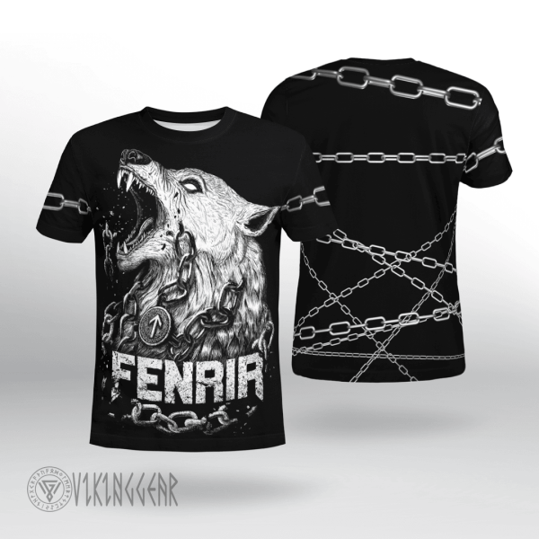 Fenrir Is Tied With Chains Viking T-shirt