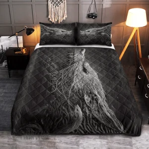 Fenrir Wolf Art Viking Quilt Set 1