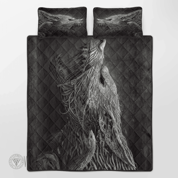 fenrir-wolf-art-viking-quilt-set