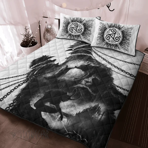 fenrir-wolf-black-design-viking-quilt-set