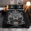 Fenrir Wolf Head Viking Quilt Set 1