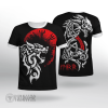 Fenrir Wolf Vegvisir Viking T-shirt