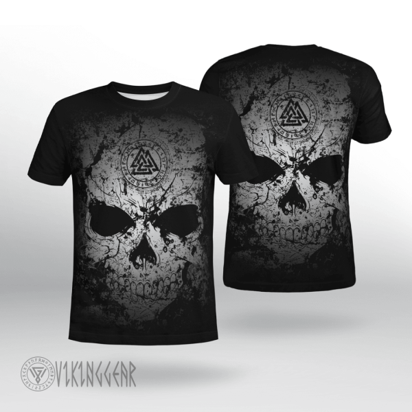 Grunge Skull Valknut Viking T-shirt For The Nonchalants