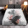 Hugin And Munin Painting Viking Quilt Set 1