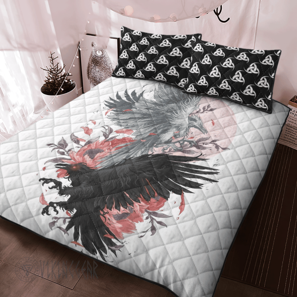 hugin-and-munin-painting-viking-quilt-set