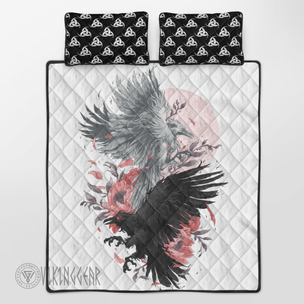 hugin-and-munin-painting-viking-quilt-set