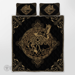 Hugin and Munin Yggdrasil Viking Quilt Set