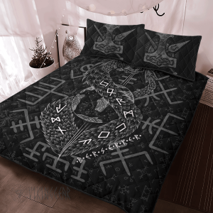 jormungandr-vegvisir-viking-quilt-set