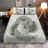 Legendary Wolf From Ancient Mythology Nordic Viking Quilt Set