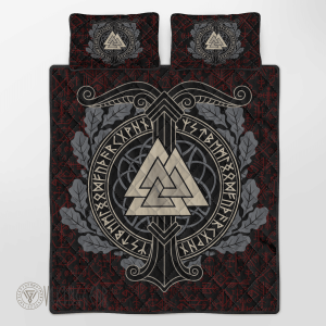 norse-ship-valknut-viking-quilt-set