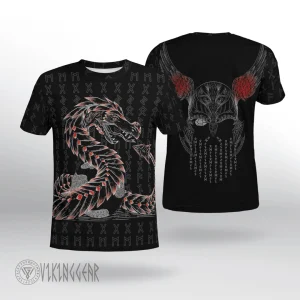 Odin And Jormungandr Viking T-shirt