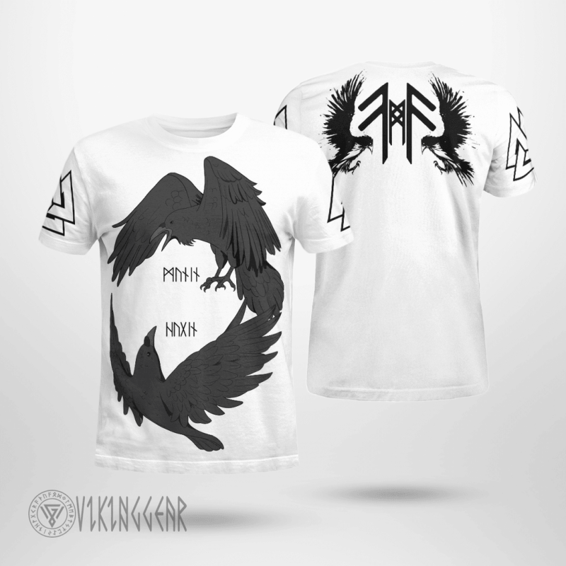 Urban Backwoods Odhin And Ravens Runes Men's T-Shirt - Premium Heavy Cotton, Regular Fit 1 thumbnail image