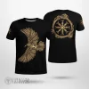 Raven The Helm of Awe Viking T-Shirt Golden Color Design