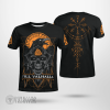 Raven Till Valhalla Vegvisir Viking T-Shirt