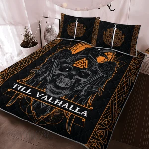 Raven Till Valhalla Viking Quilt Set