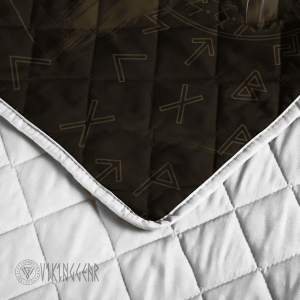 Raven Valknut Brown Vintage Design Viking Quilt Set