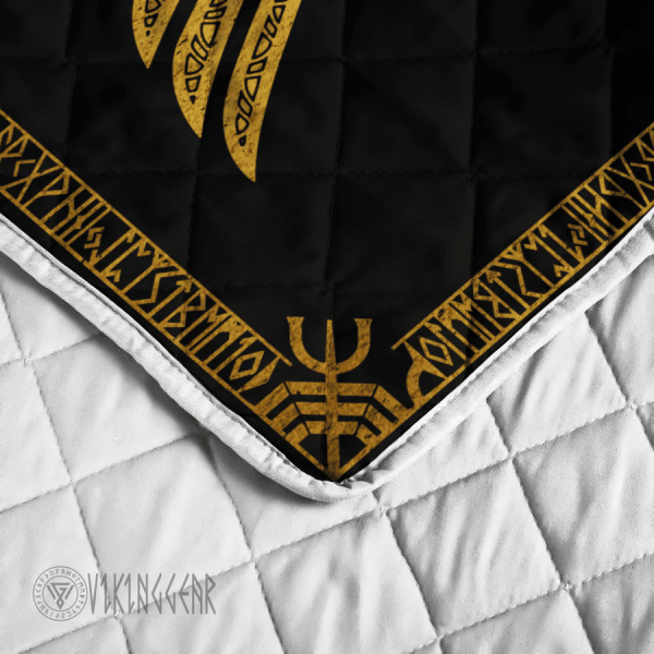 Ravens in Celtic Mythology And Runic Viking Quilt Set