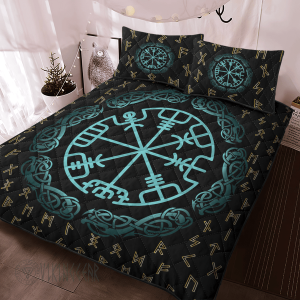 rune-vegvisir-viking-quilt-set