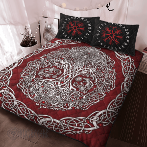 silver-yggdrasil-tree-viking-quilt-set