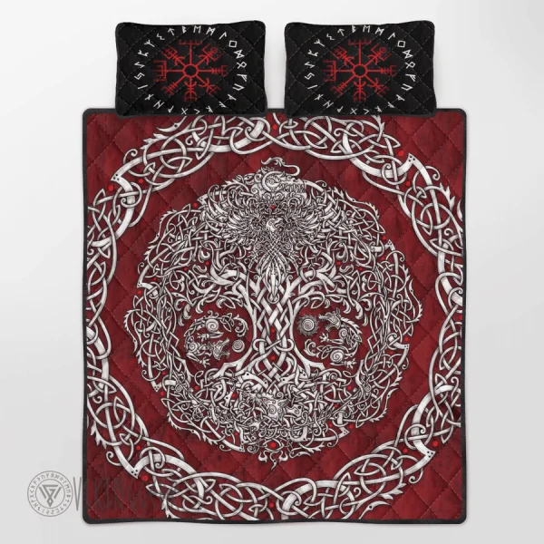 silver-yggdrasil-tree-viking-quilt-set