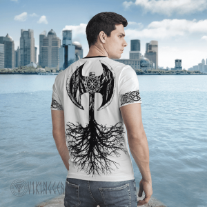 skull-and-axe-root-of-yggdrasil-viking-t-shirt