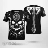 Skull Backbone Is An Ax Viking T-Shirt White Design