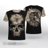 Skull Camo And Jormungand Viking T-shirt