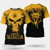 Skull Until Valhalla Fenrir Viking T-Shirt