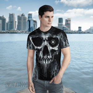 Skull Vegvisir Valknut Viking T-shirt color coordinated in street style