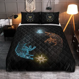 Sons Of Fenrir Hati and Skoll Viking Quilt Set 1