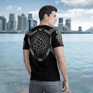 the-binding-of-fenrir-valknut-shield-viking-t-shirt