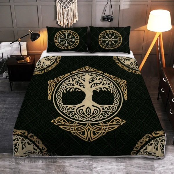 The Tree of Life in Norse Mythology Viking Quilt Set