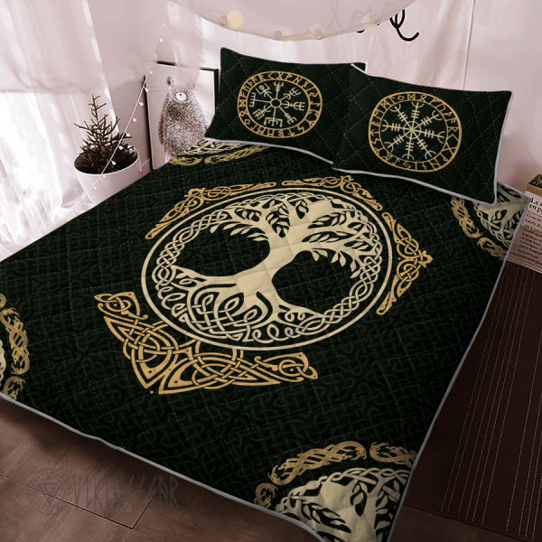 The Tree of Life in Norse Mythology Viking Quilt Set