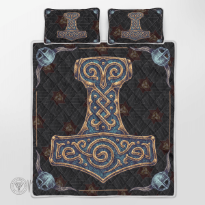 thor-hammer-art-viking-quilt-set