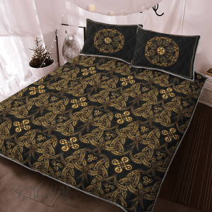 Triple Horn of Odin Pattern Viking Quilt Set