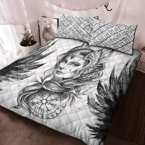 valkyrie-and-wings-viking-quilt-set