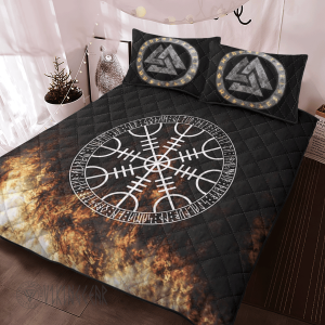 vegvisir-symbol-on-fire-viking-quilt-set