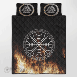 vegvisir-symbol-on-fire-viking-quilt-set