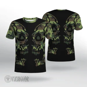 Viking Skull Camo Art Viking T-shirt For Men