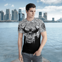 viking-skull-with-camo-t-shirt