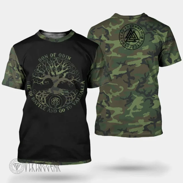 Viking T-Shirt Son Of Odin Die In Battle And Go To Valhalla