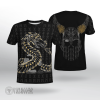 Viking T-shirt With Odin And Jormungandr Art