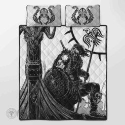 warrior-on-ship-viking-quilt-set