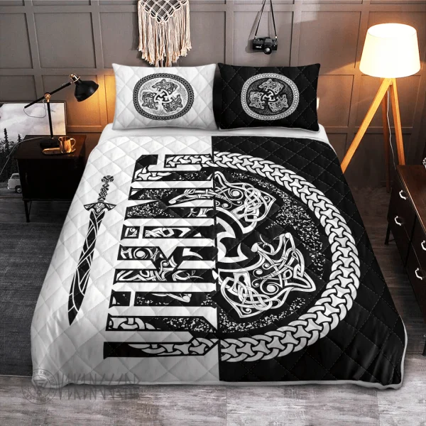 Wolf symbol Viking Quilt Set 1